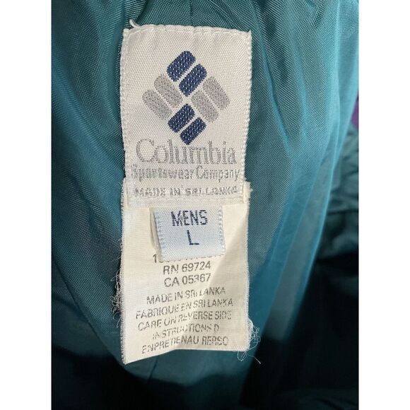 VINTAGE Columbia Pants Mens Large Green Lined Insulated Nylon Snowboard Ski 90’s - Picture 7 of 13